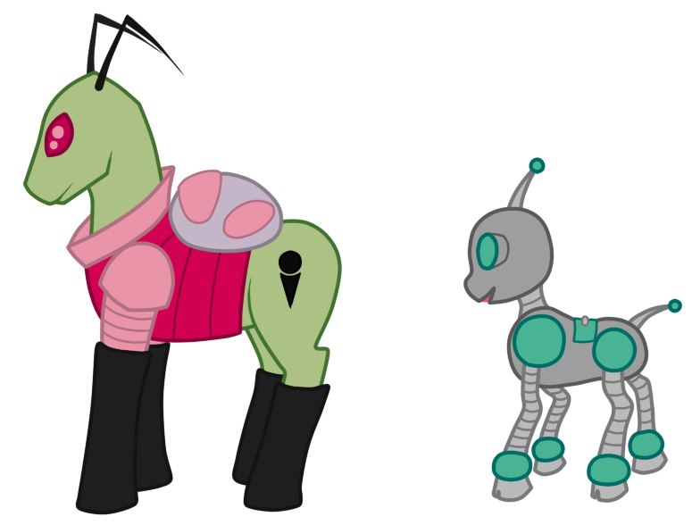 Zim and GIR ponies