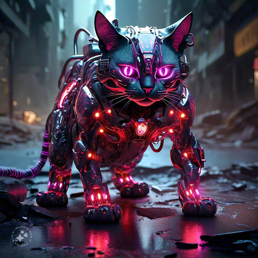 Cyper Kat Cyber Cat by LeilaZayde on DeviantArt