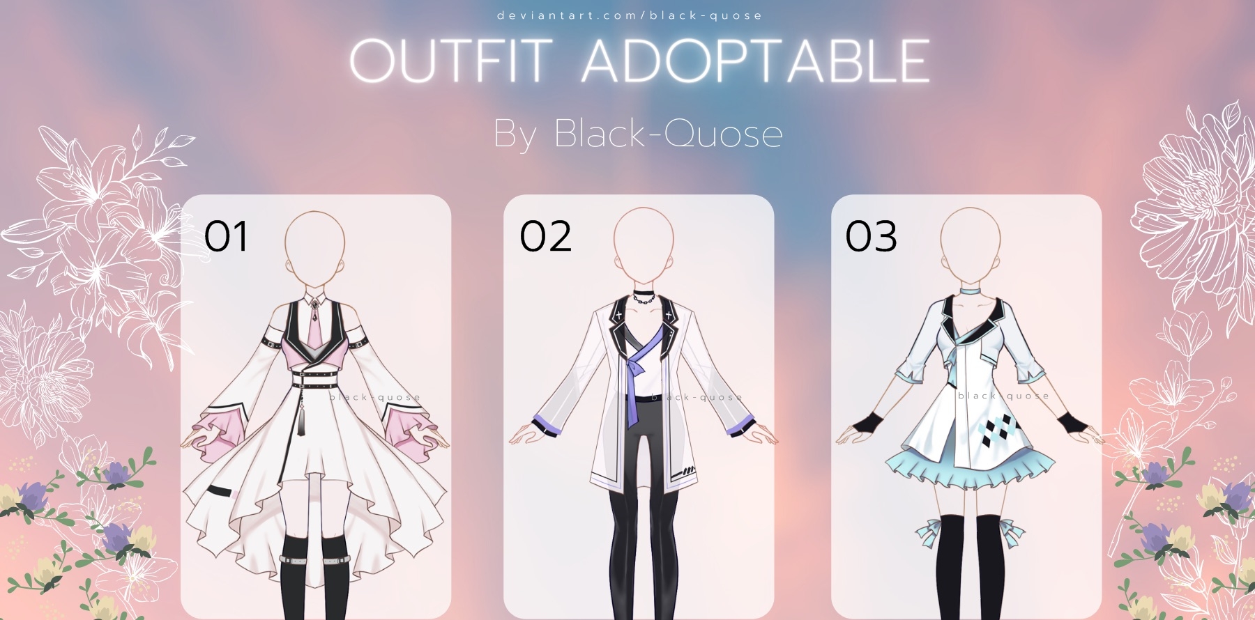 [OPEN] Fantasy Outfit Adopts #38 | set price