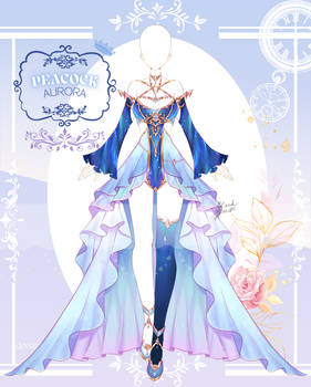 [closed] Peacock Aurora Outfit Adopt | auction