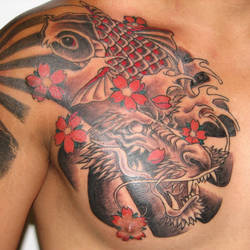 Dragon and Koi chest plate