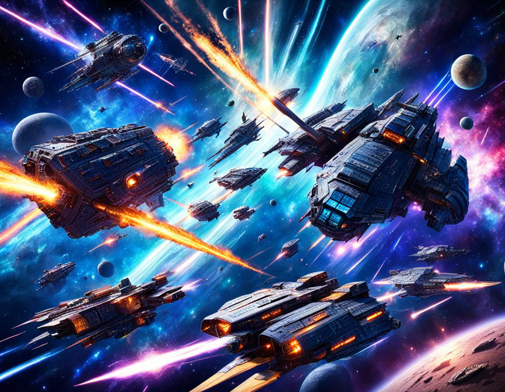 Space Battle Rts Space Battle by AI-MechArt360 on DeviantArt
