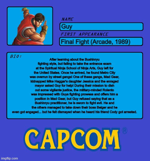 REPRESENTING CAPCOM... GUY! by Ks88924 on DeviantArt