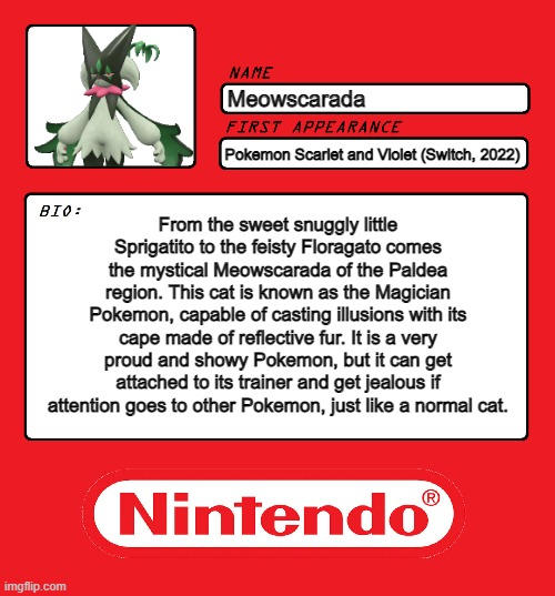REPRESENTING NINTENDO... MEOWSCARADA! by Ks88924 on DeviantArt