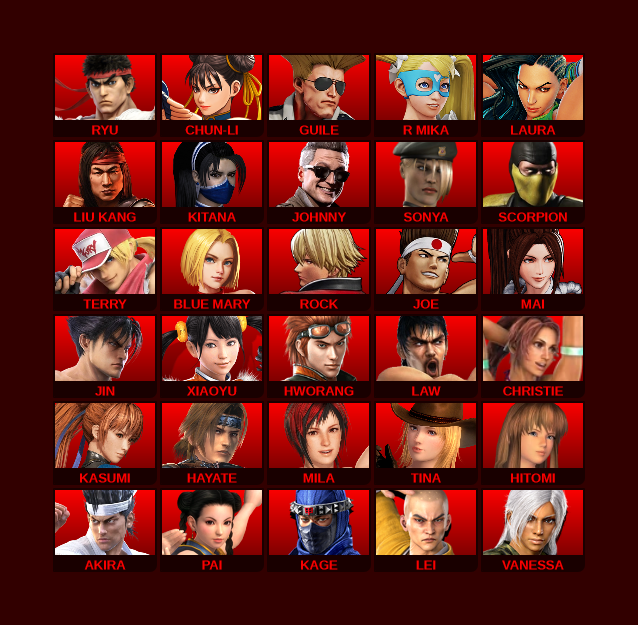 Fighting-Games Daily on X: Assuming this is the base roster of