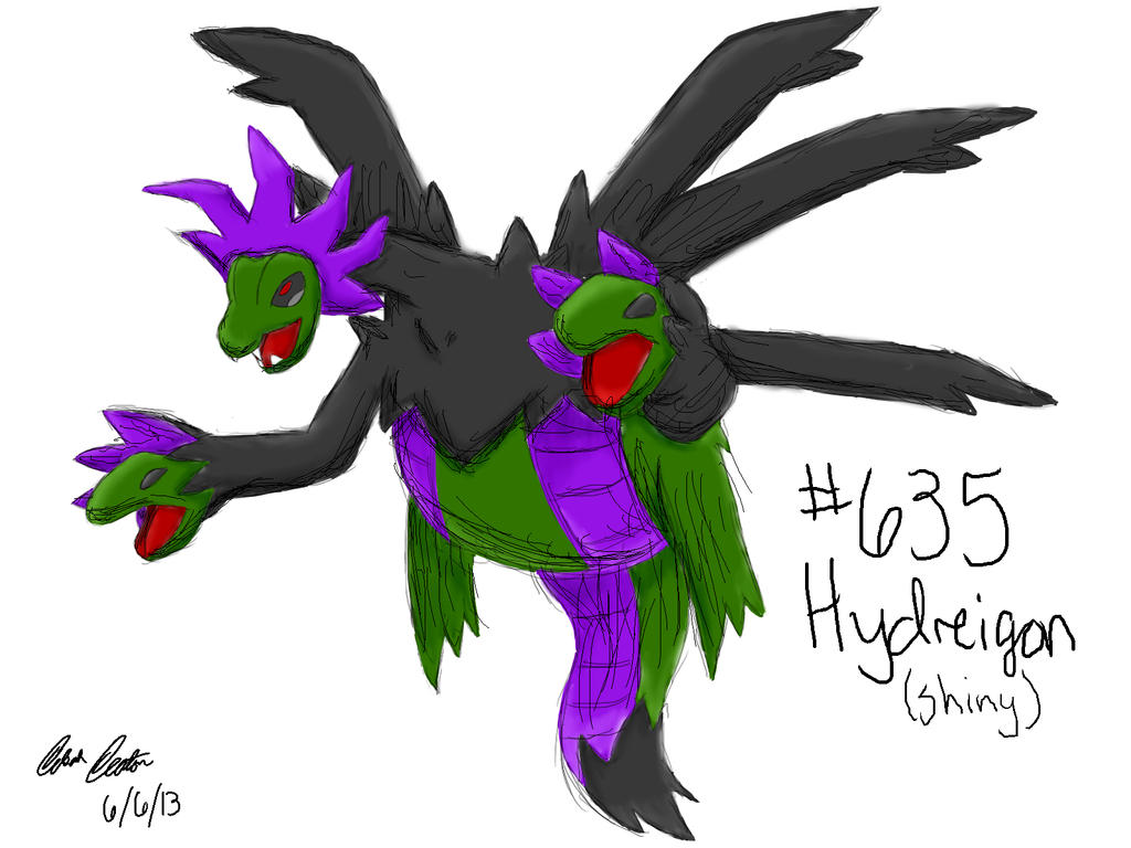 Shiny Hydreigon by PichachuSan on DeviantArt
