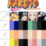 NARUTO COLOUR PALLETE - Team 7