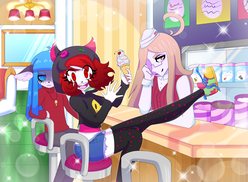 Ice cream with Friends! by arcadekitten on DeviantArt