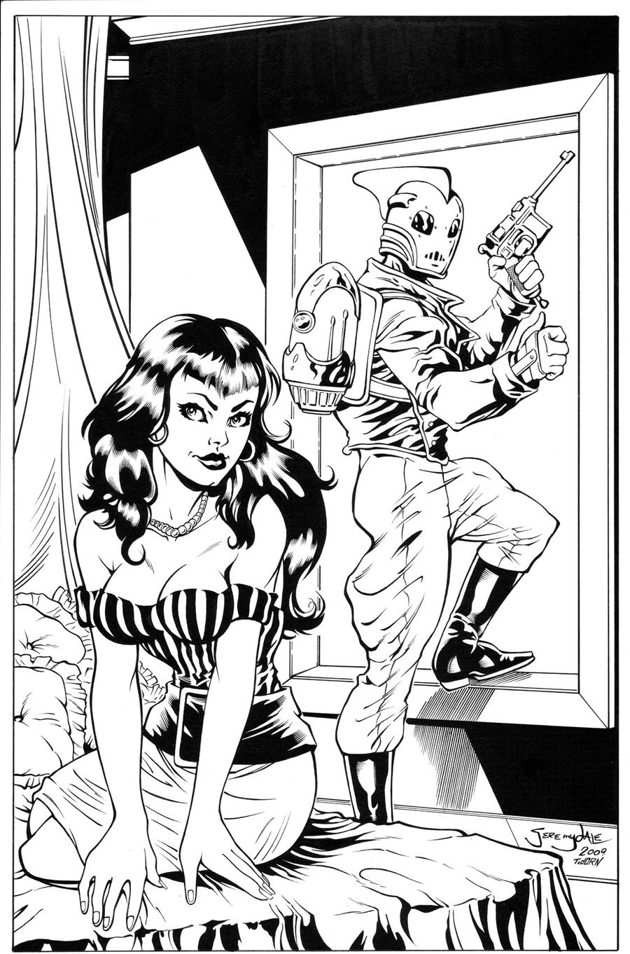 Rocketeer and Betty inks