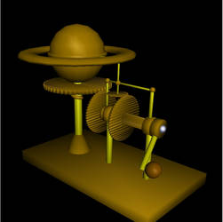 Steampunk Saturn Model by arch-angel-azrael
