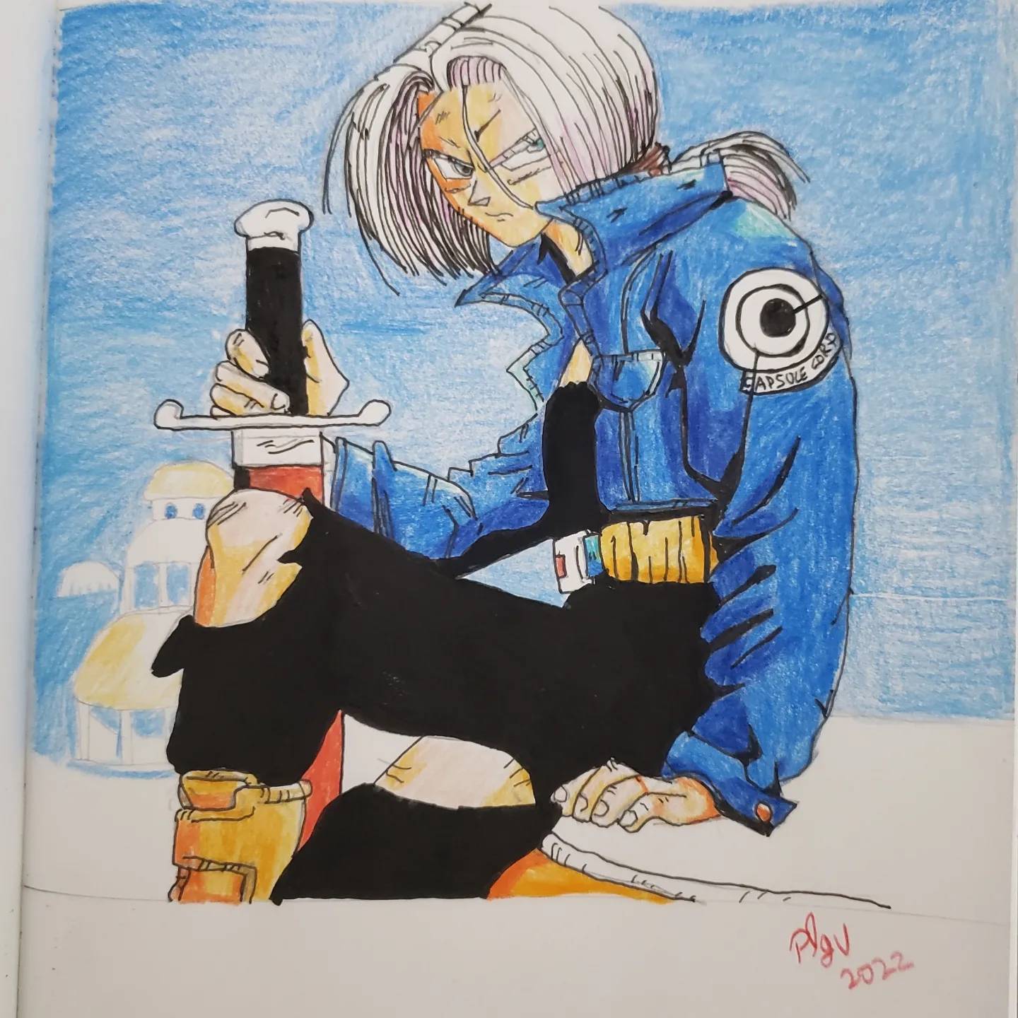 Future trunks in the time chamber by Pedr0Luis98 on DeviantArt