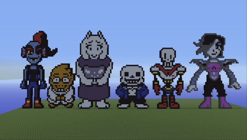 Undertale characters pixel art by Anatthema on DeviantArt