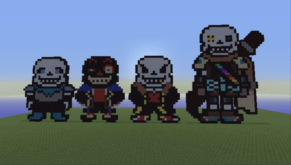 MineCraft Ink! Sans Pixel Art by DeathByTechno on DeviantArt