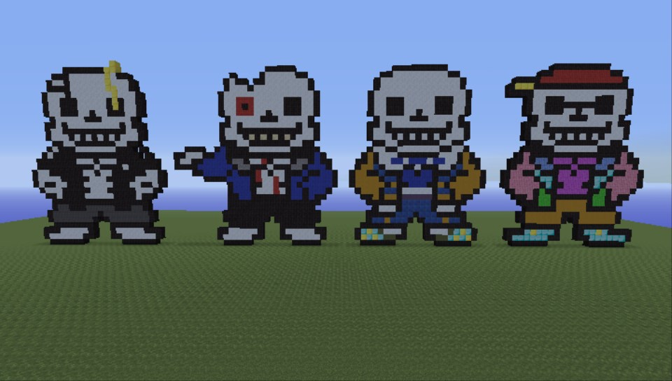 Pixel Art : Undertale Sans AU's Part 2 by KatonOra on DeviantArt