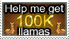 help me get 100k llamas stamp