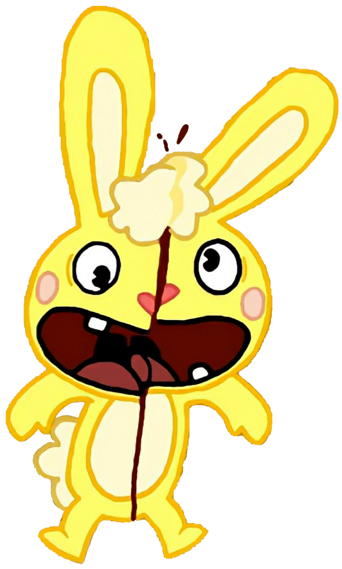 HTF Cuddles Sliced In Half by Charles102est on DeviantArt