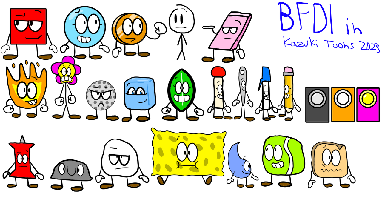 Bfdi Side Characters BFDI characters in Kazuki Toons Style by KazukiToons200 on DeviantArt