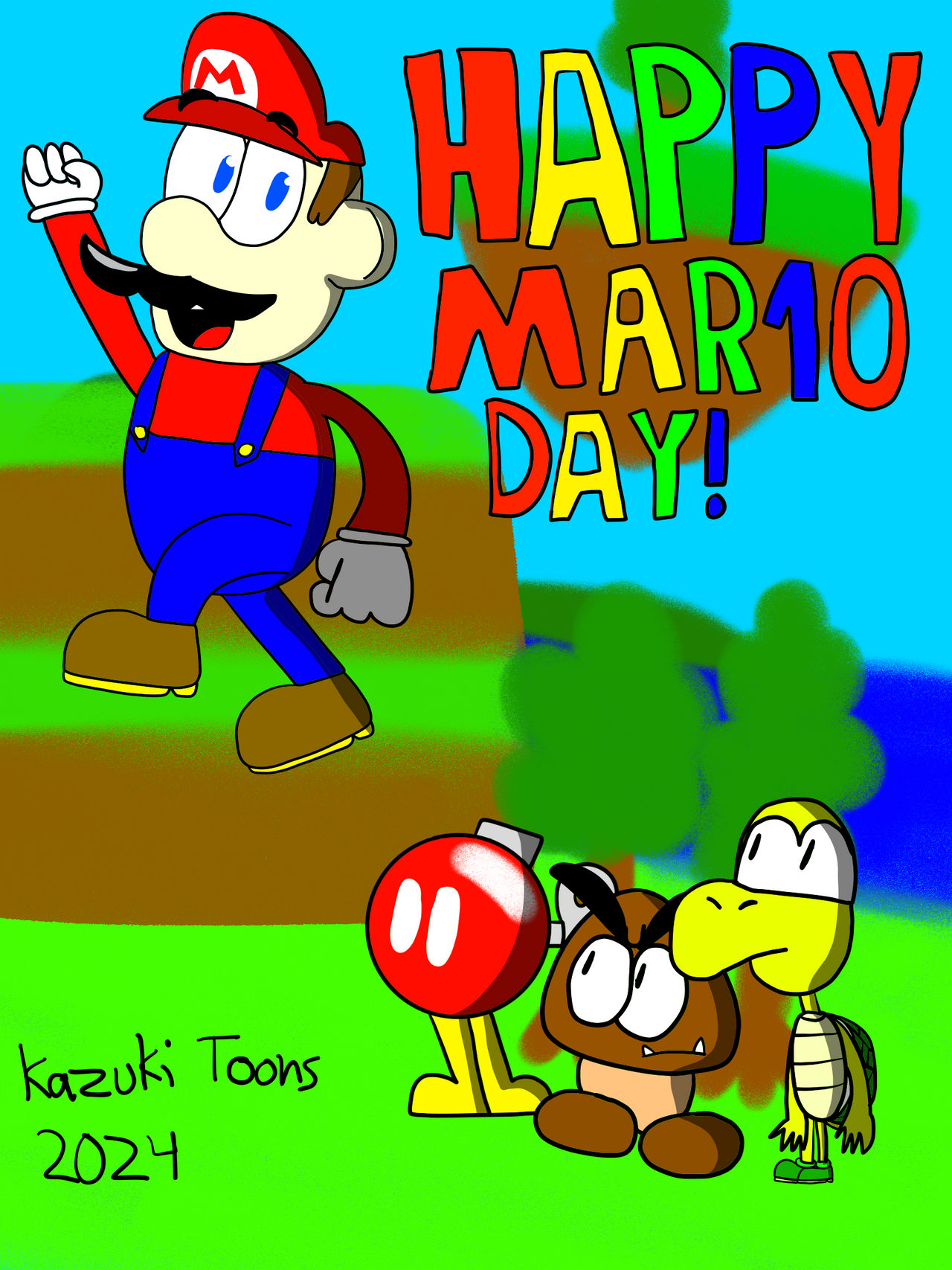 Happy Mario Day! by KazukiToons200 on DeviantArt