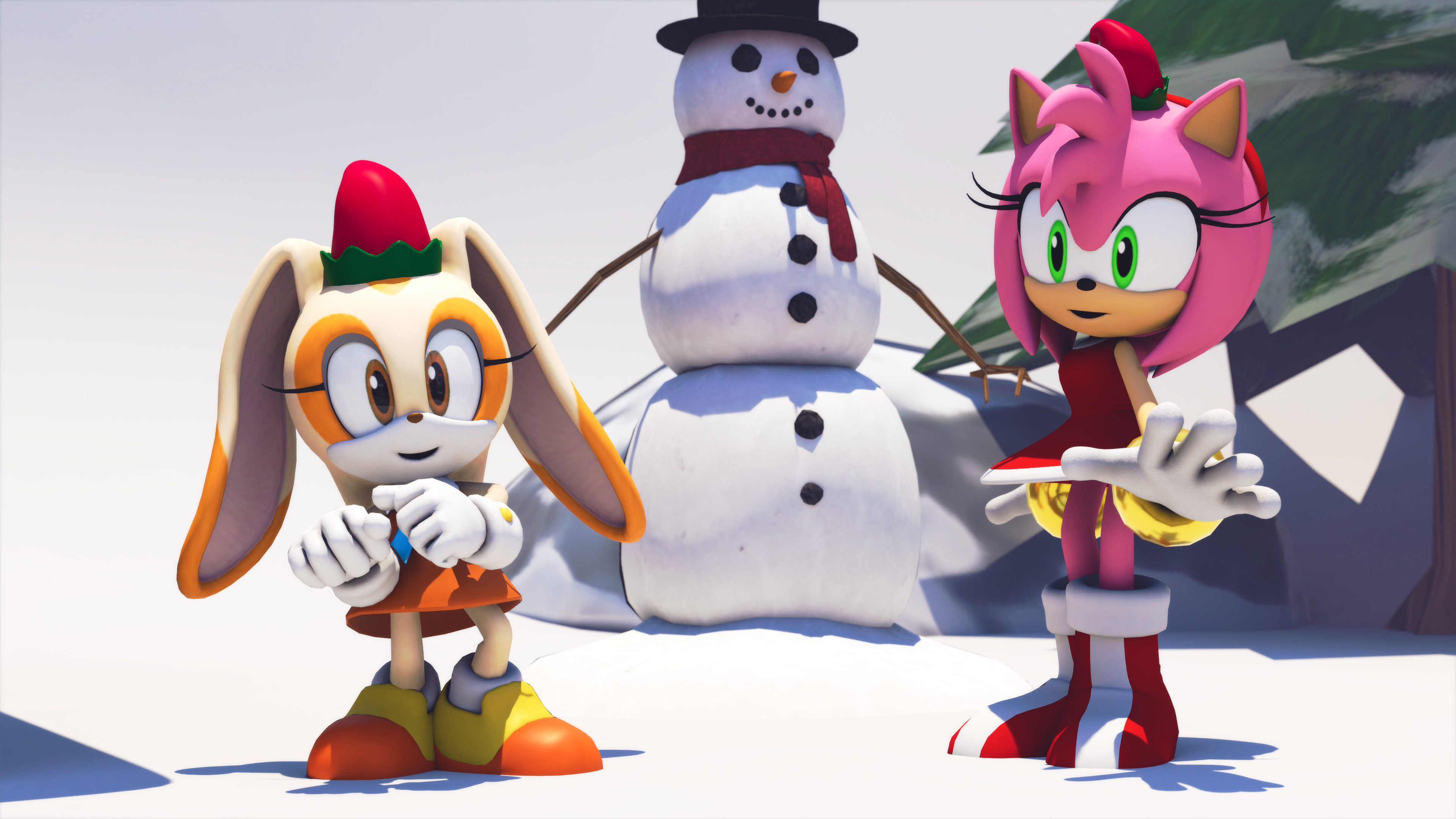 Amy Rabbit Cat Amy rose and Cream the rabbit celebrate christmas! by NapkinsX on ...