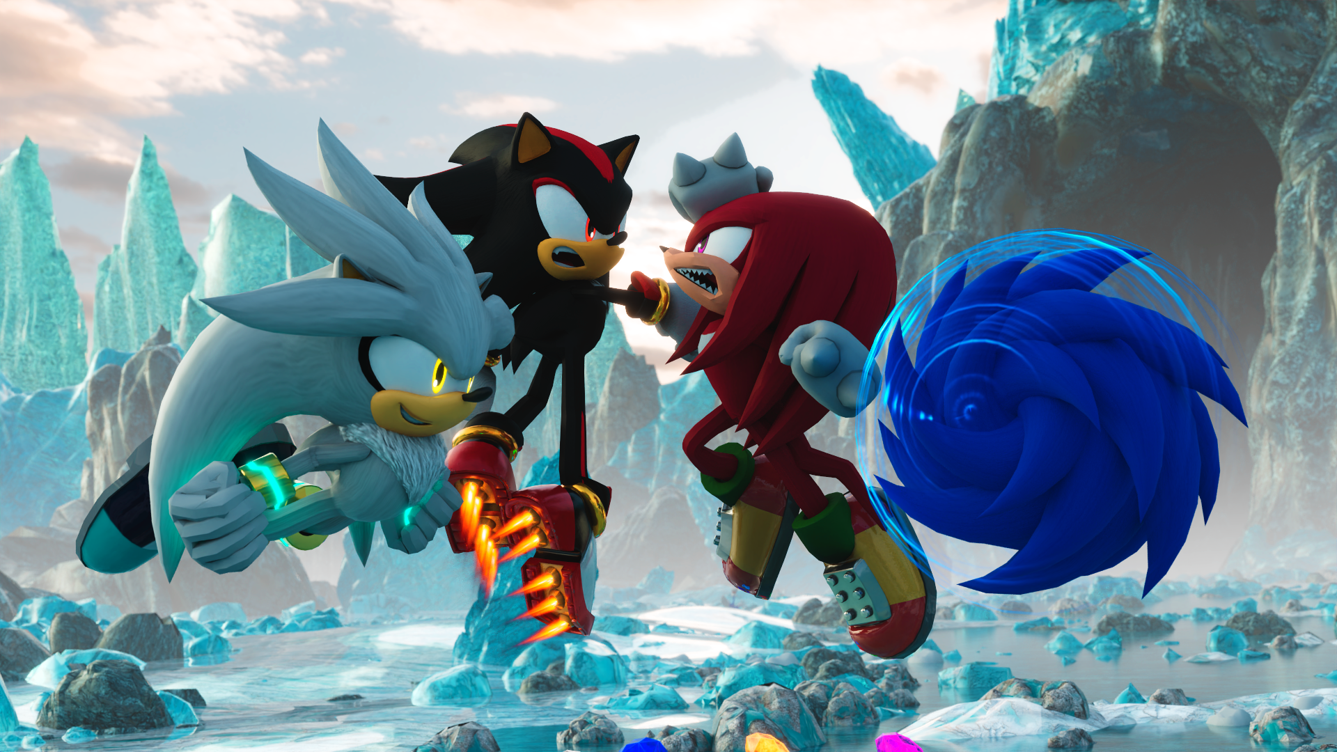 Sonic, Shadow, Knuckles and Silver collage by NinHitFan2000 on DeviantArt