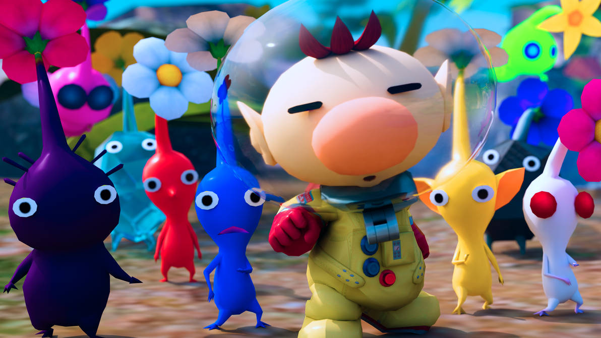 Olimar Rice Captain Olimar with his beloved Pikmin by NapkinsX on DeviantArt