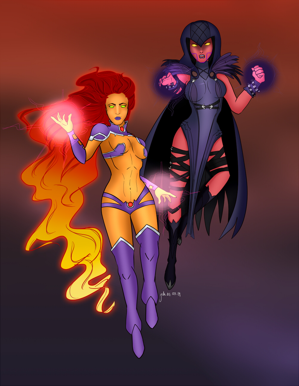 Starfire and Raven