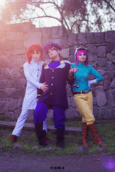 Joseph Joestar + Noriaki Kakyoin + Diego Brando