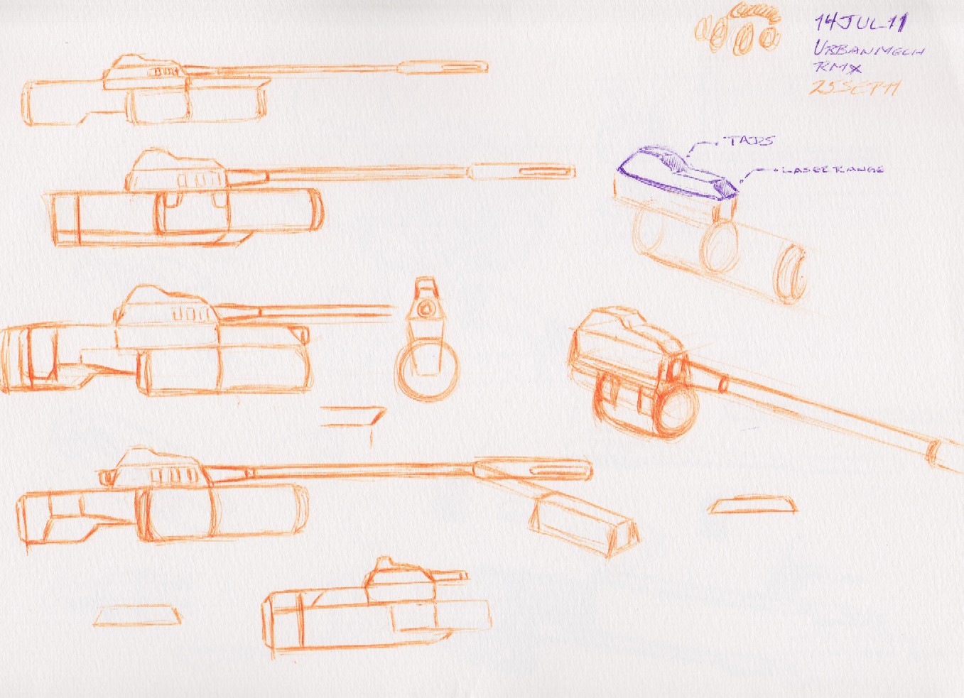 Urbanmech Gun Study