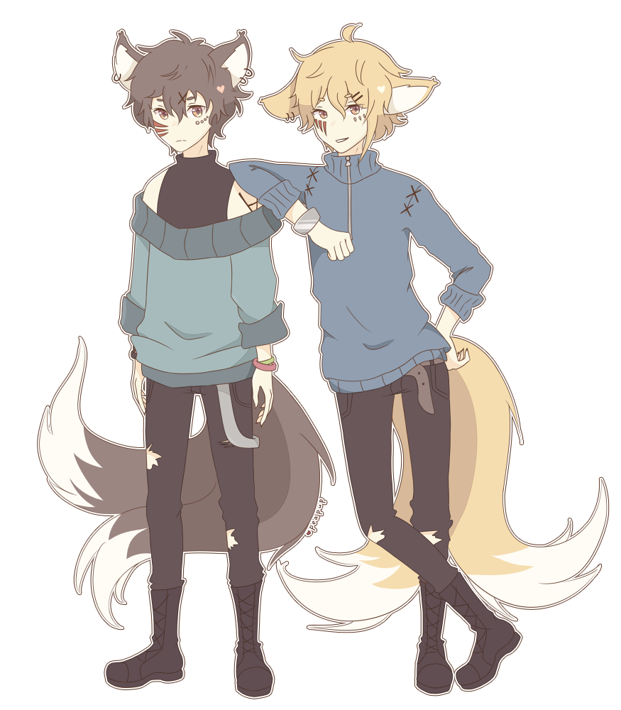 Kitsune Twins By Peapup On Deviantart Kitsune Twins By Peapup On Deviantart