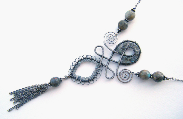 labradorite sterling necklace