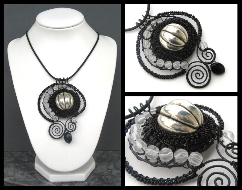 black and white pendant