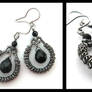 dark silver earrings