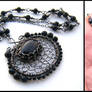 blue goldstone necklace