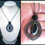 hematite and onyx necklace