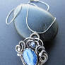 kyanite wire wrapped necklace