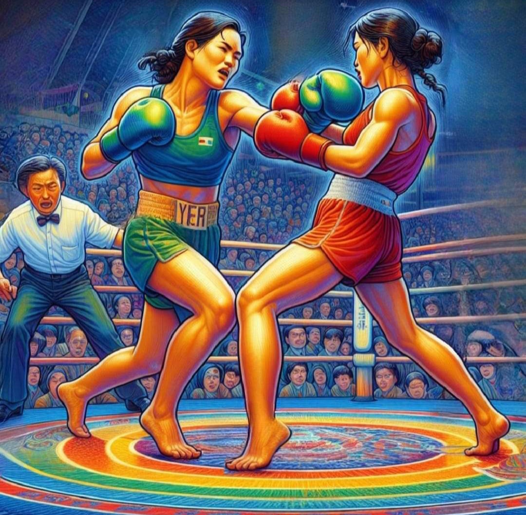 Chinese boxing tournament - Female fight by LobCor on DeviantArt