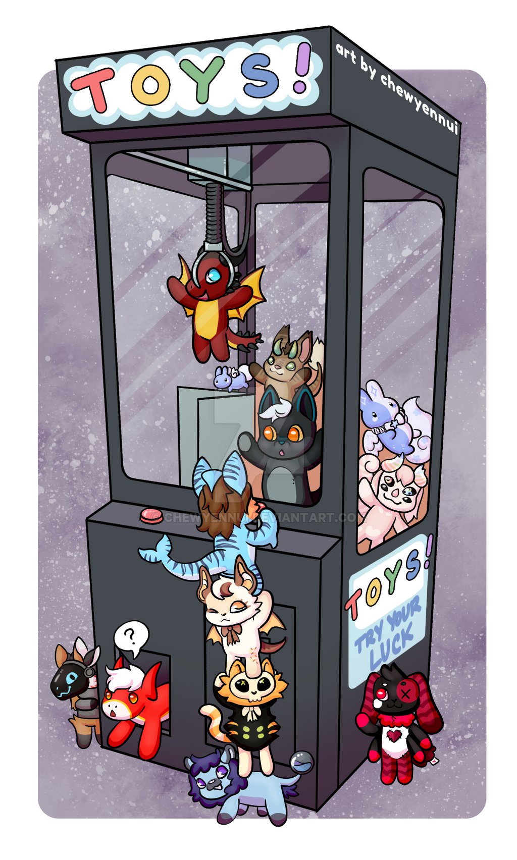 Claw Machine Plushies YCH