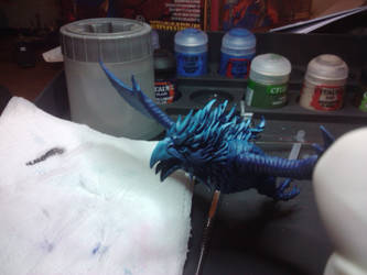 Frostheart Phoenix (basecoat and initial blending) by Wabbajack-Me