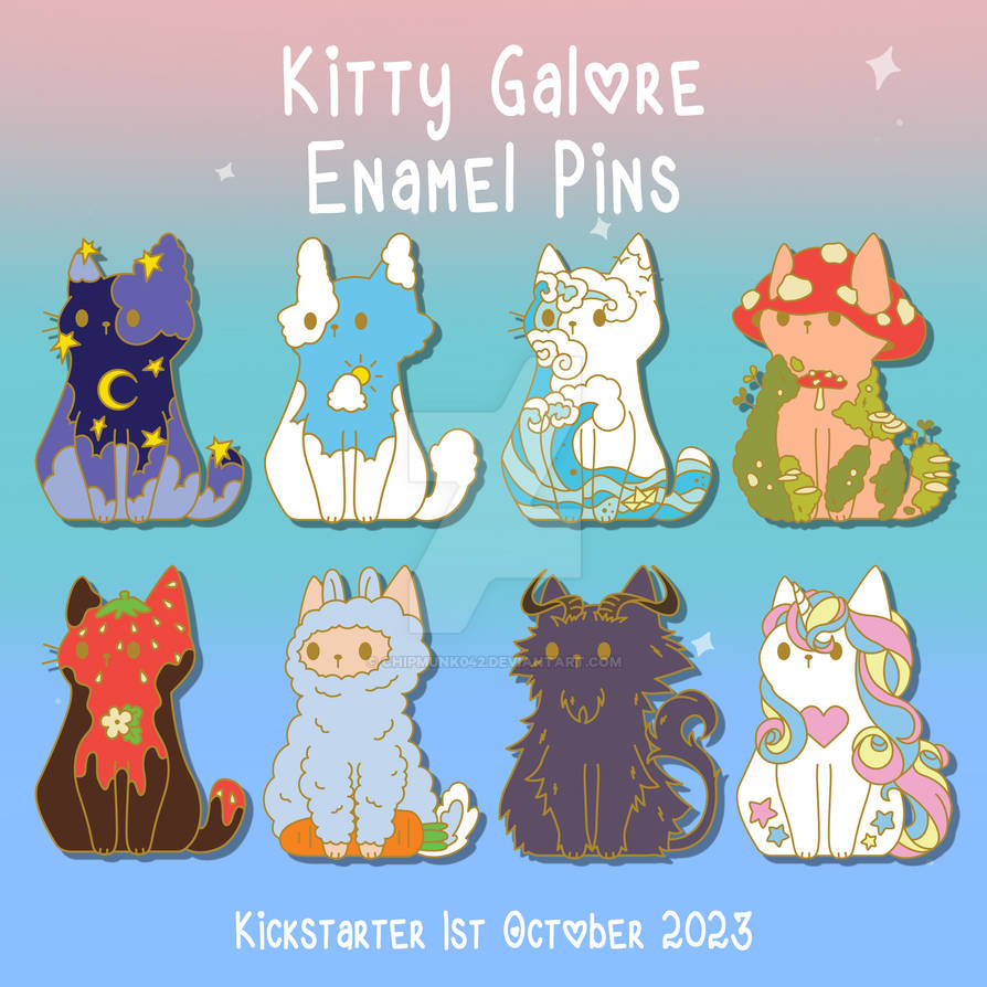 Kit Cats Hard Enamel Pins by KamiAri Studio — Kickstarter