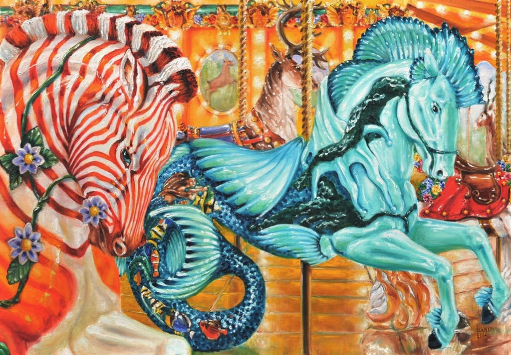 Quigga and Sea horse carousel