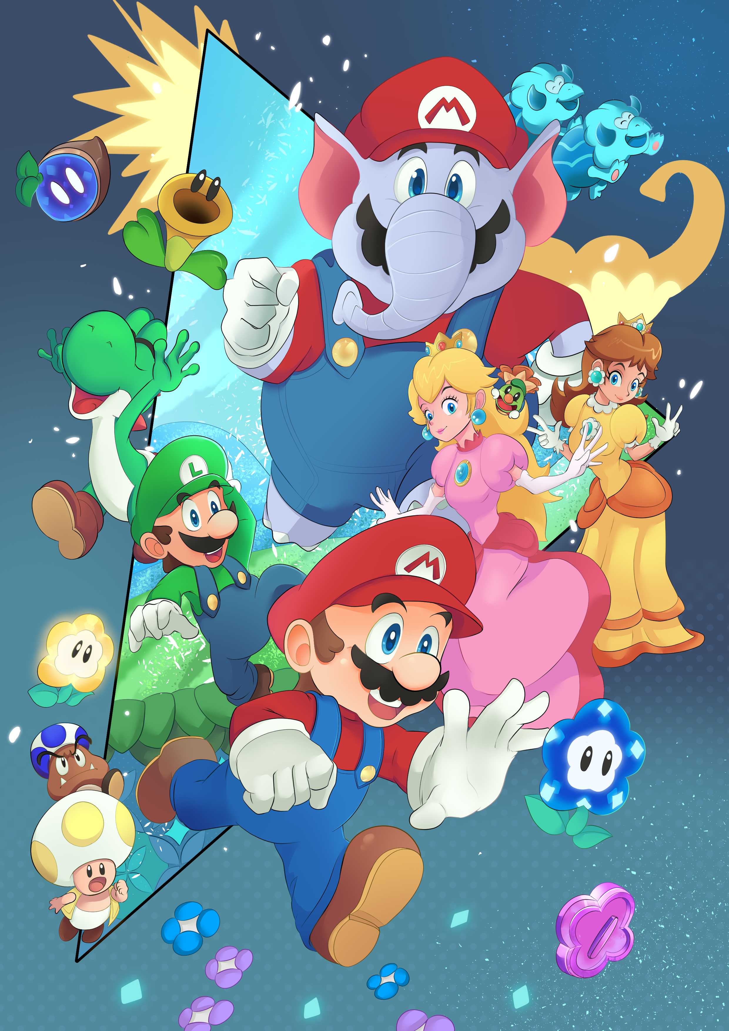 New set of Super Mario Bros. Wonder icons available for Nintendo