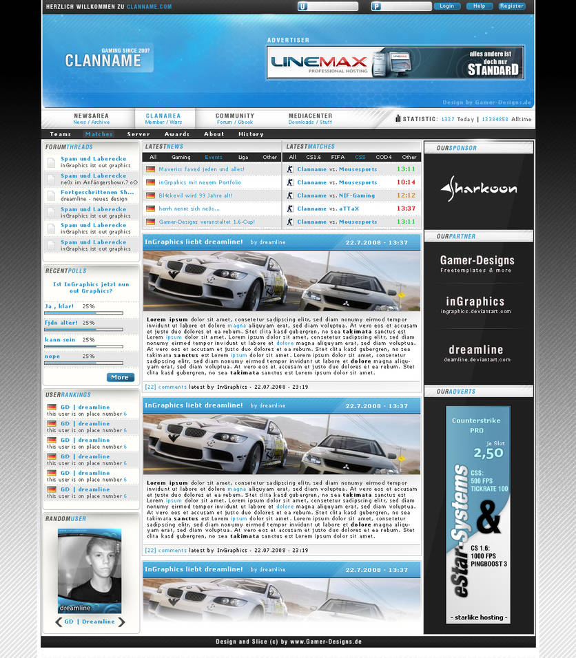 My First Free Template by dreamline-gfx