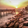 Sunset at Jetty Pantai Sungai Lurus 2