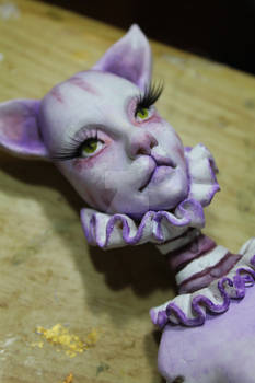 Cheshire Cat OOAK Art Doll WIP