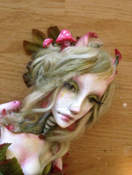 Alice in wonderland Caterpillar  art doll WIP