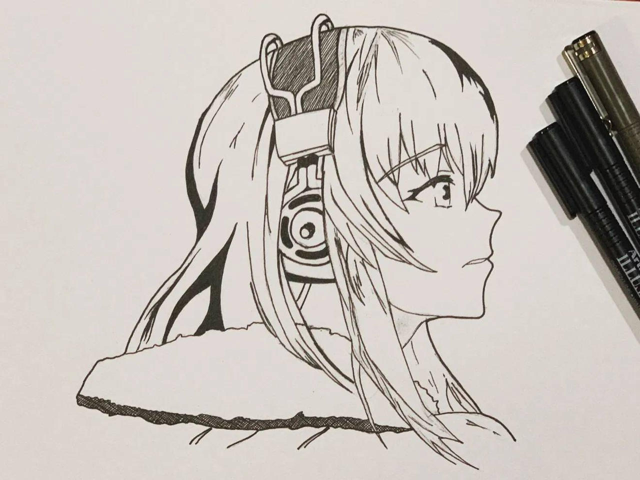 Music time Anime drawing Ink by rami-blog on DeviantArt