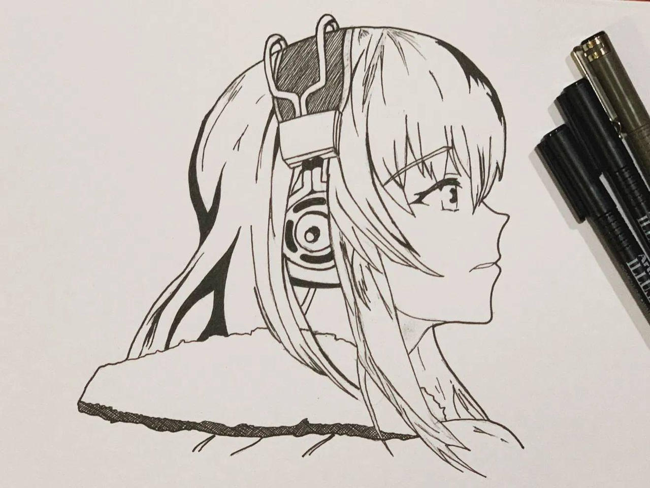 Music time Anime drawing Ink by rami-blog on DeviantArt Music time Anime drawing Ink by rami-blog on DeviantArt