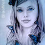Blue Butterfly Girl