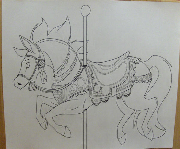 Carousel Horse Meder lineart