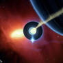 Black hole and blue giant star 1